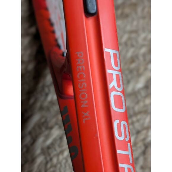 Wilson Pro Staff Precision XL 110 Red Tennis Racket for Adults Grip Size - Picture 7 of 11